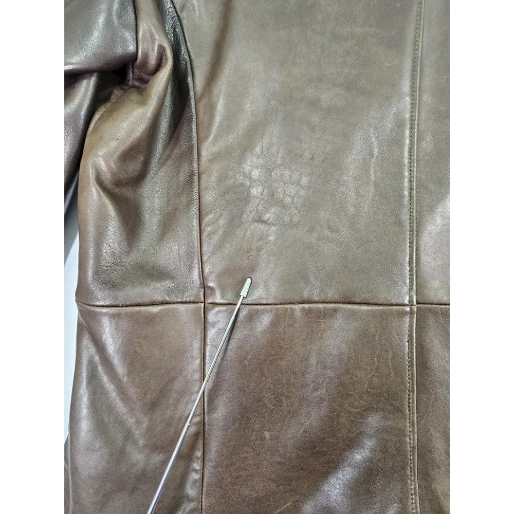 VTG Wilsons Leather Dark Brown Mens XL Field Jacket Sport Coat Lined Pockets